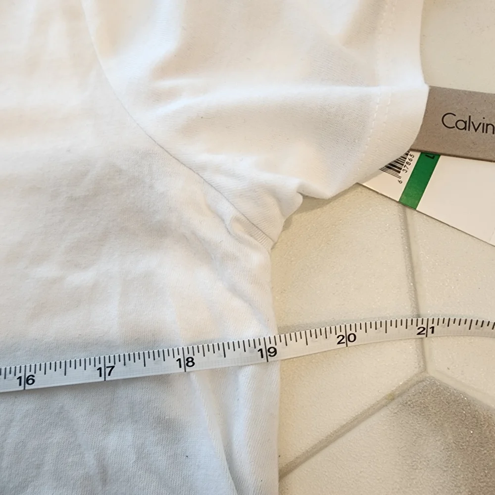 Calvin Klein, NWTO, Women's  white t-shirt. Size Large. - Picture 7 of 16